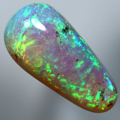 SOLID CRYSTAL OPAL Brilliant rolling flash of orange to green to purple SEE VIDEO